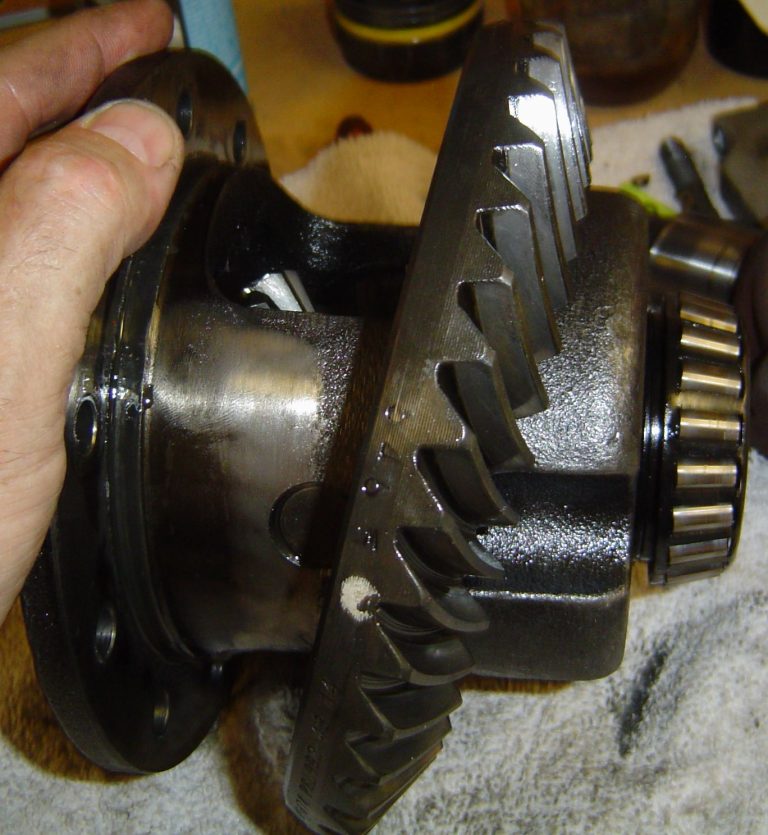 Disassembly_Rear Diff_Ring Gear removal_after bolts removed_closeup ...